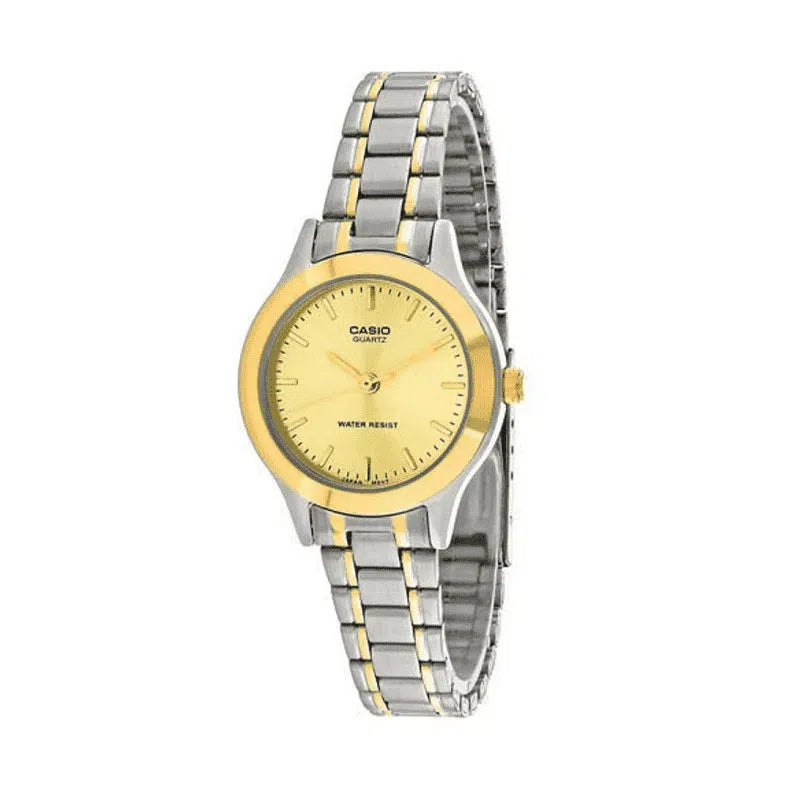 Casio Vintage LTP-1128G-9AR Silver & Gold Stainless Watch for Women-Watch Portal Philippines