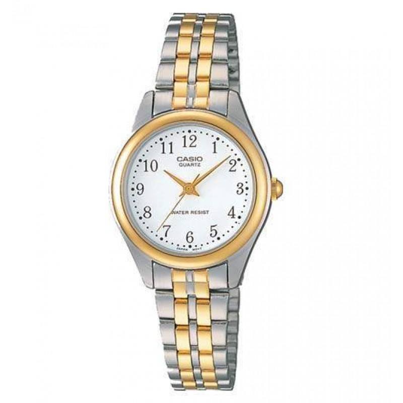 Casio gold top silver watch