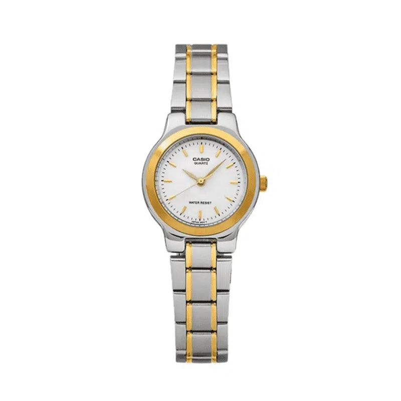 Casio Vintage LTP-1131G-7ARD Silver & Gold Stainless Watch for Women-Watch Portal Philippines