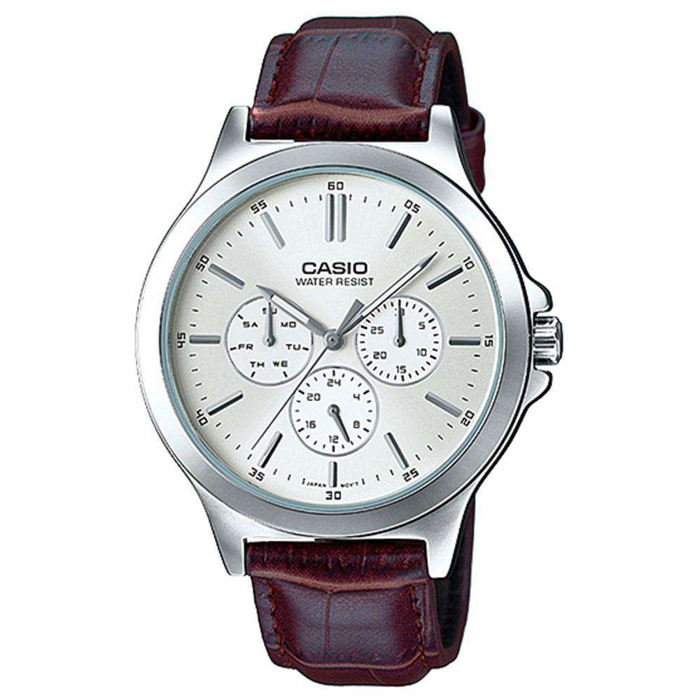 Casio Vintage MTP-V300L-7A Brown Leather Watch for Men-Watch Portal Philippines