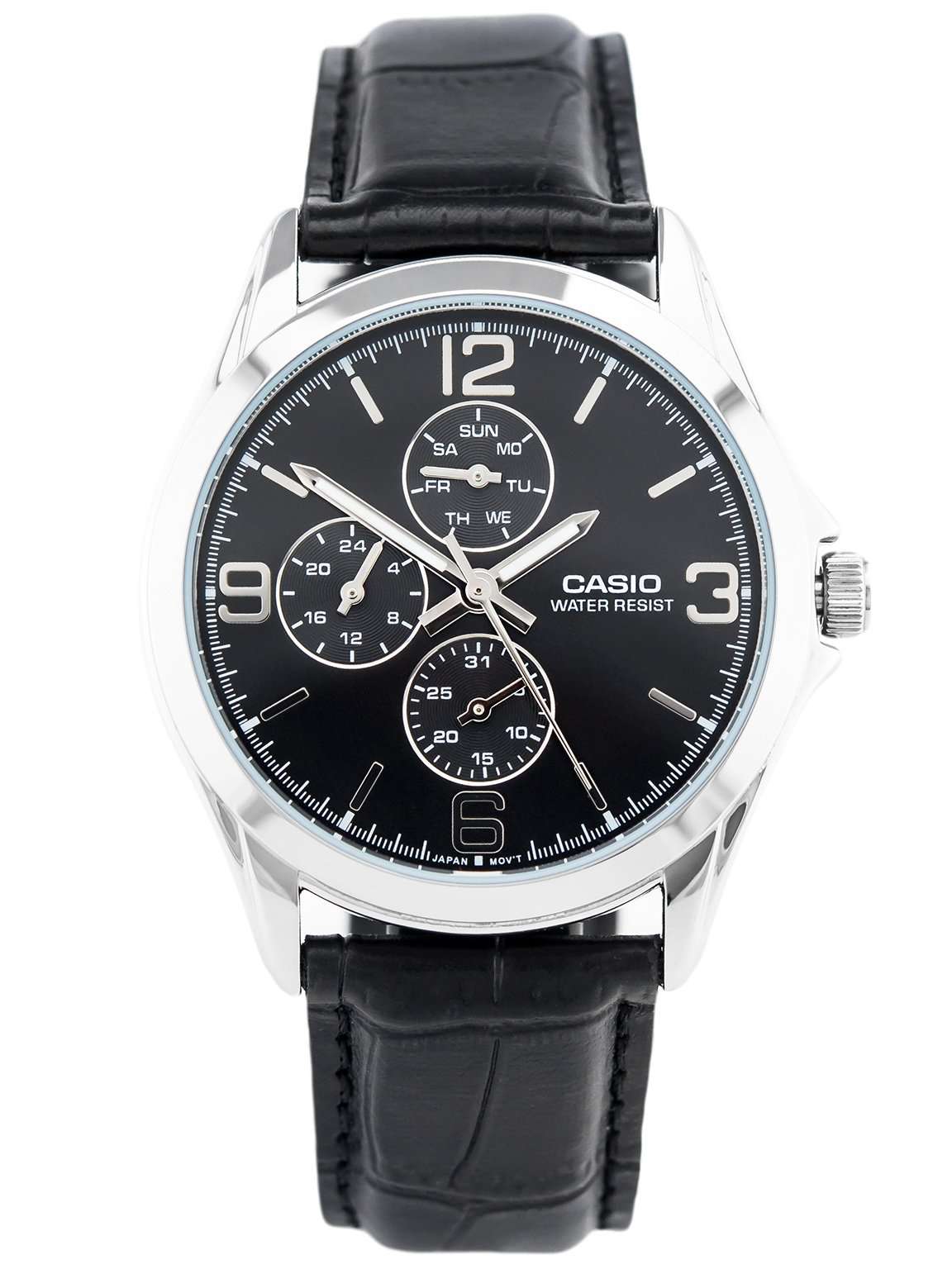 Casio Vintage MTP-V301L-1A Black Leather Watch for Men-Watch Portal Philippines