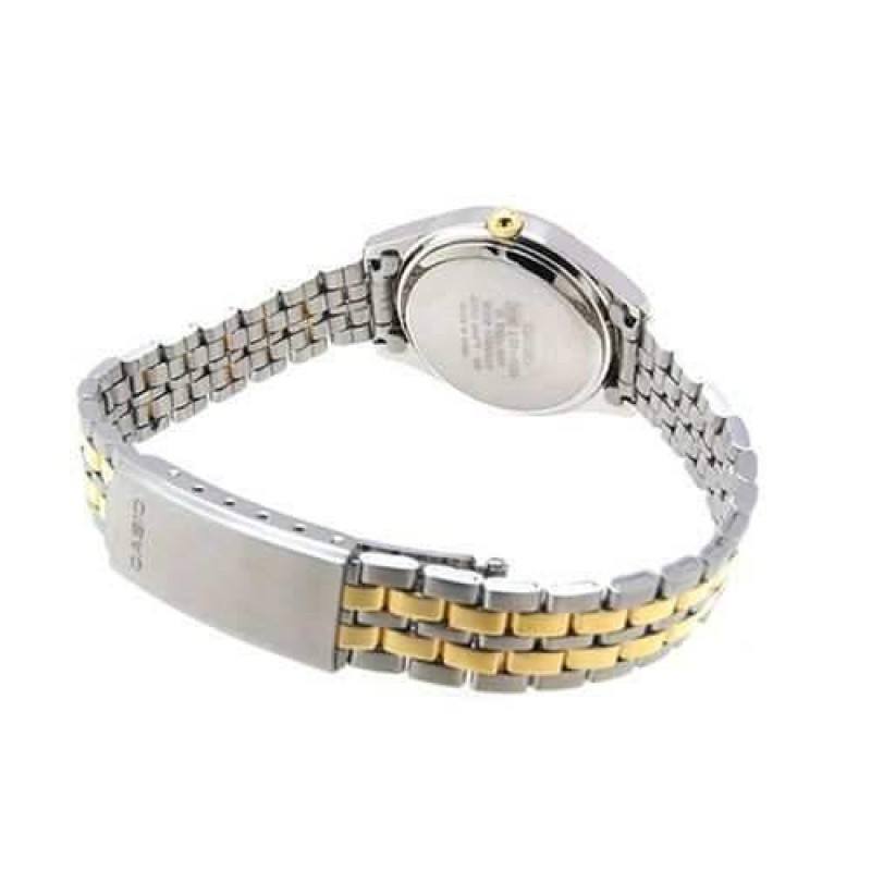 Casio Vintage Women's Silver & Gold Stainless Steel Strap Watch- LTP-1129G-7ARDF-Watch Portal Philippines