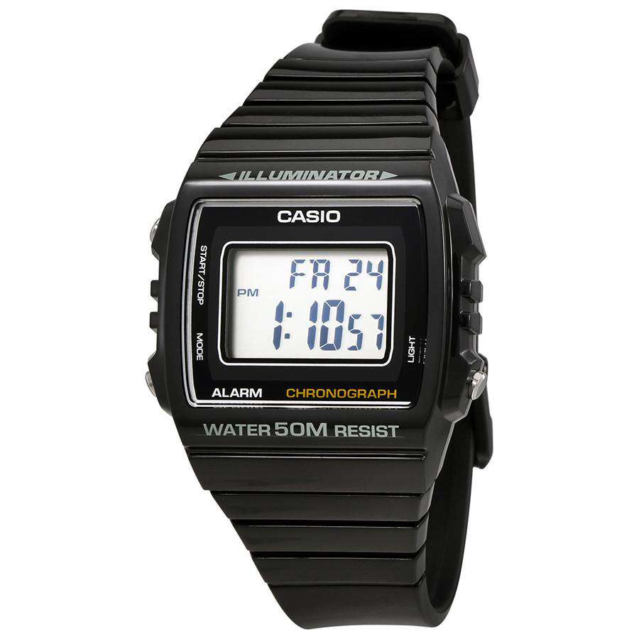 Casio W-215H-1A Black Resin Watch for Men and Women-Watch Portal Philippines