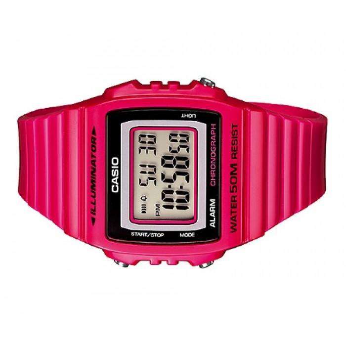 Casio W-215H-4A Pink Resin Watch For Men and Women-Watch Portal Philippines