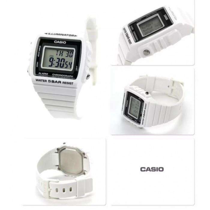 Casio W-215H-7A White Resin Strap Watch For Men and Women-Watch Portal Philippines