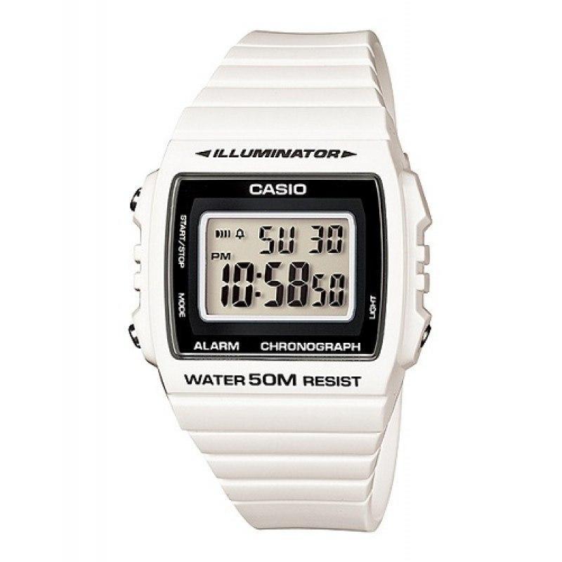Casio W-215H-7A White Resin Strap Watch For Men and Women-Watch Portal Philippines