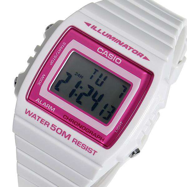 Casio W-215H-7A2 White Resin Strap Watch for Men and Women-Watch Portal Philippines