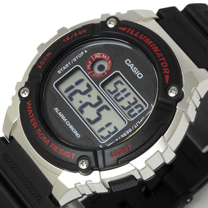 Casio W-216H-1C BLACK Digital Watch for Men-Watch Portal Philippines