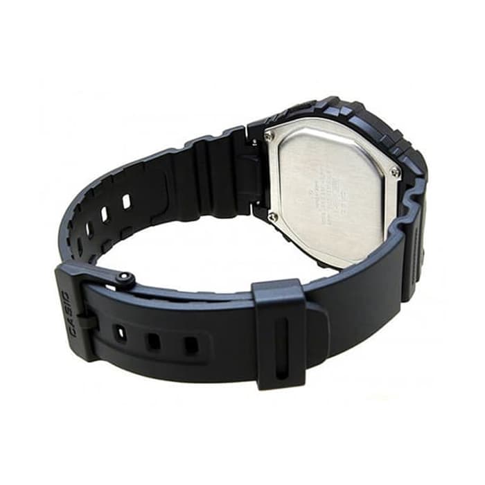 Casio W-216H-2A Black/Blue Resin Strap Watch for Men and Women-Watch Portal Philippines