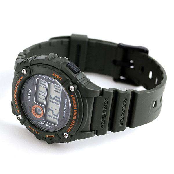 Casio W-216H-3B Green Resin Digital Watch for Men-Watch Portal Philippines