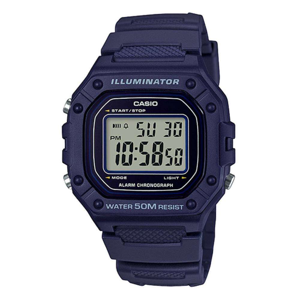 Casio W-218H-2A Blue Resin Watch for Men-Watch Portal Philippines