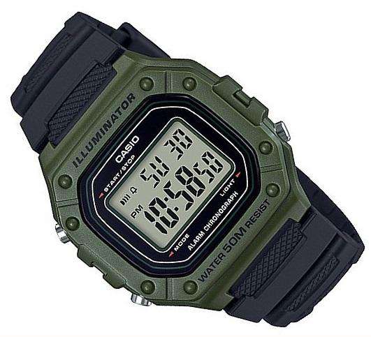 Casio W-218H-3A Green Resin Watch for Men-Watch Portal Philippines