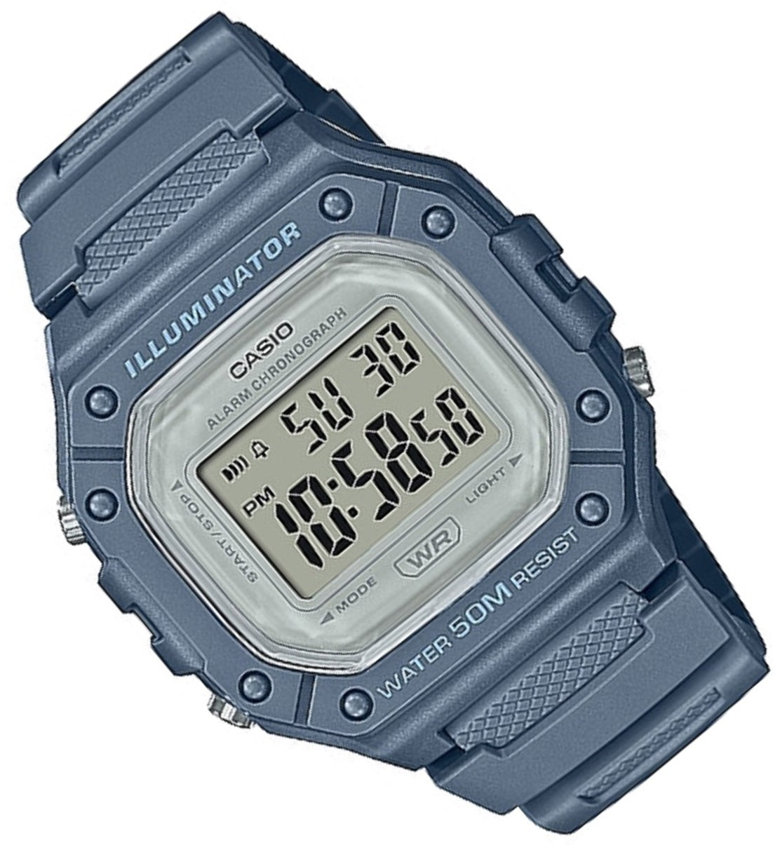 Casio W-218HC-2A Blue Denim Resin Watch-Watch Portal Philippines