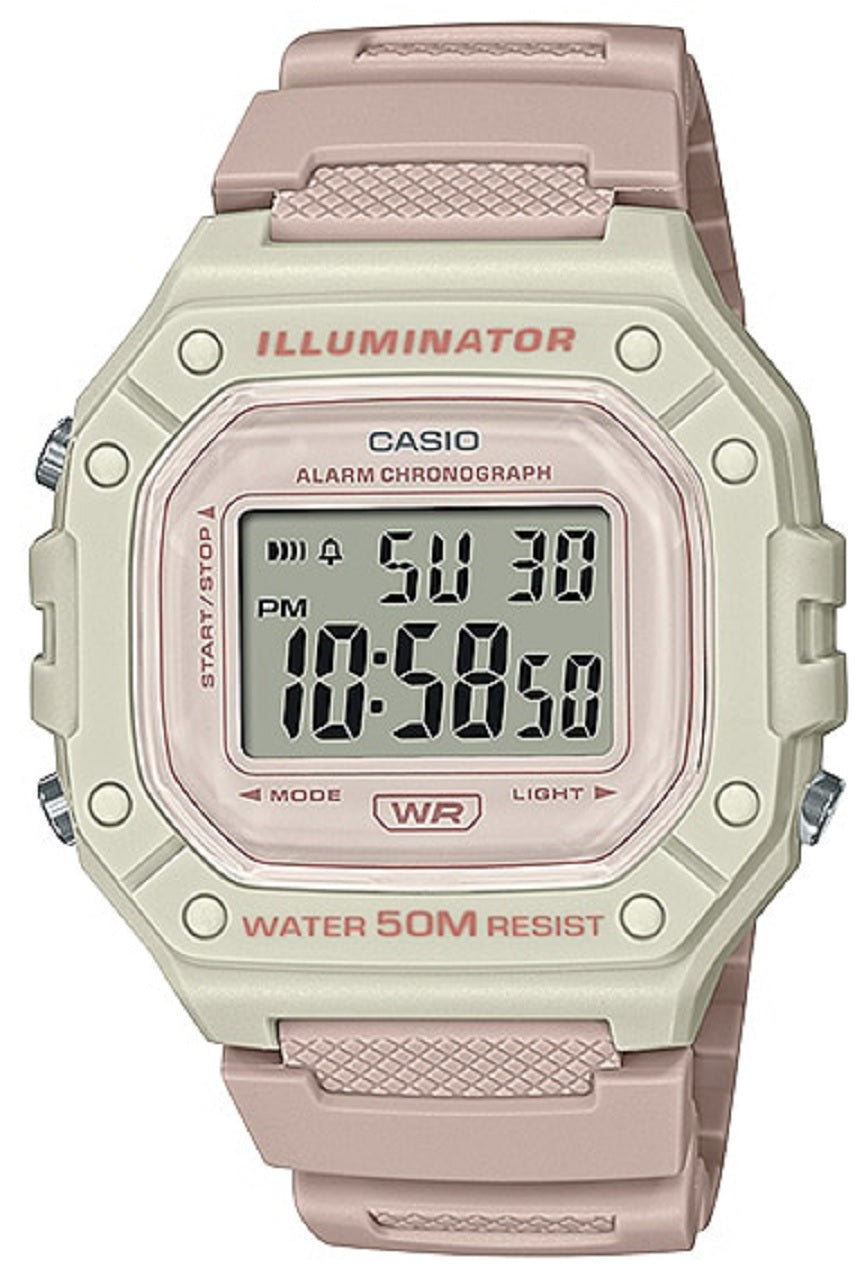 Casio W-218HC-4A2 Light Pink Resin Watch-Watch Portal Philippines