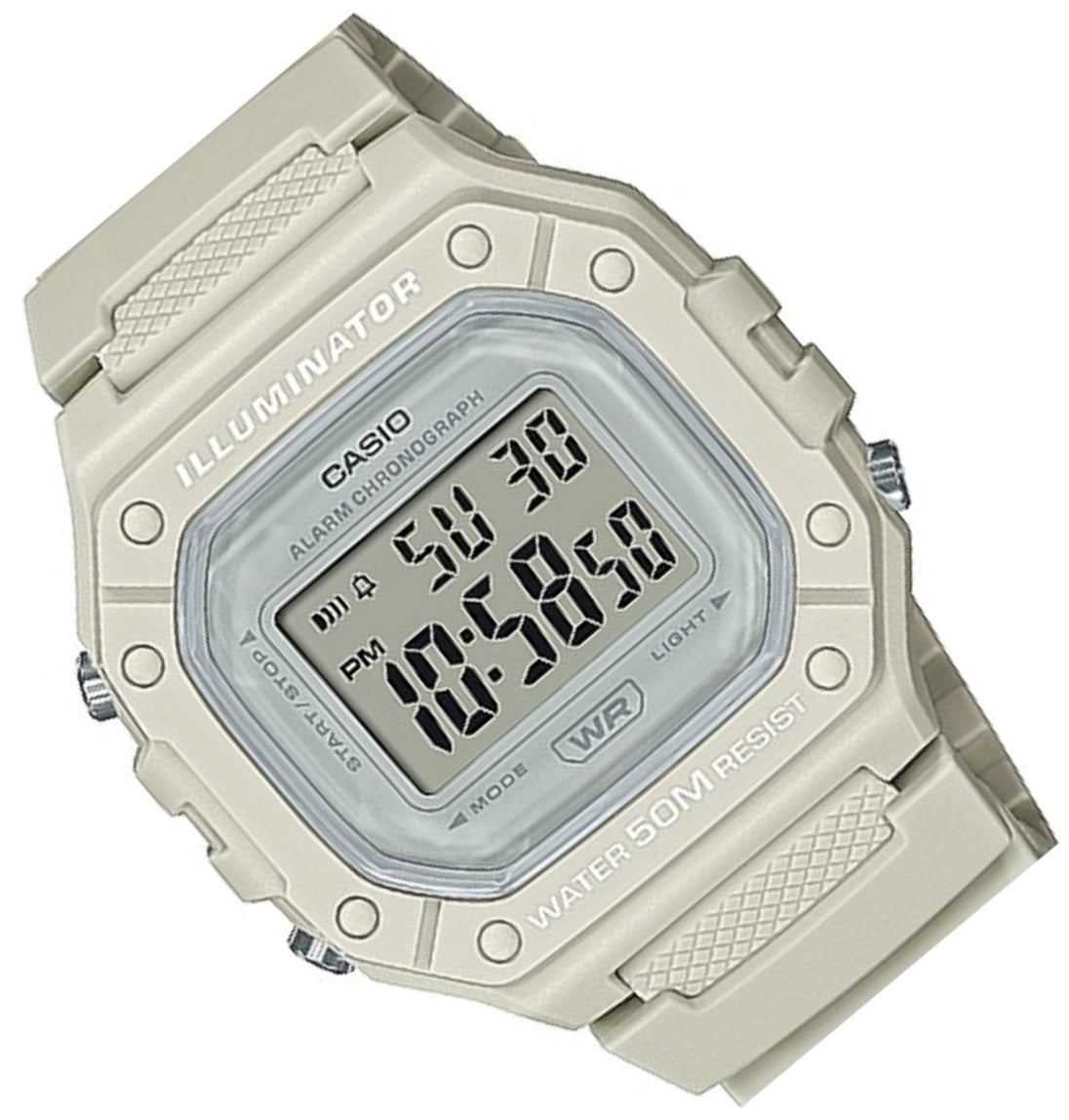 Casio W-218HC-8A Off White Resin Strap Watch for Men-Watch Portal Philippines