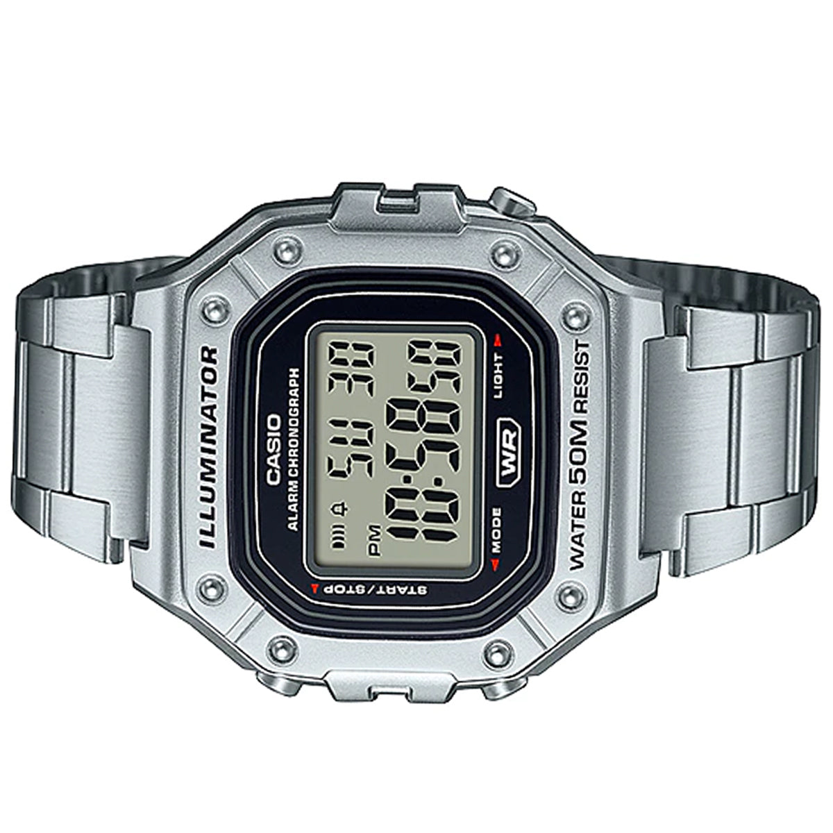 Casio W-218HD-1A Silver Stainless Steel Watch for Men-Watch Portal Philippines