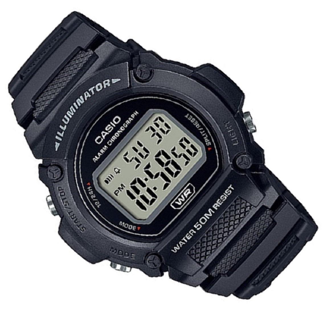 Casio W-219H-1A Black Resin Strap Watch for Men-Watch Portal Philippines