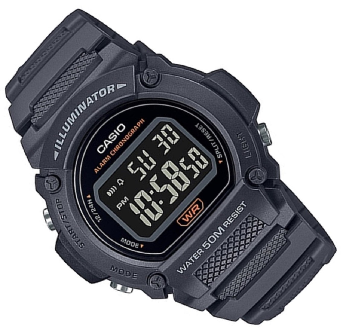 Casio W-219H-8B Black Resin Strap Watch for Men-Watch Portal Philippines