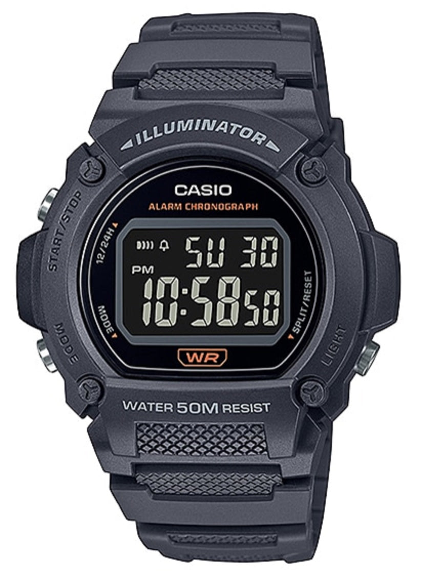 Casio W-219H-8B Black Resin Strap Watch for Men-Watch Portal Philippines