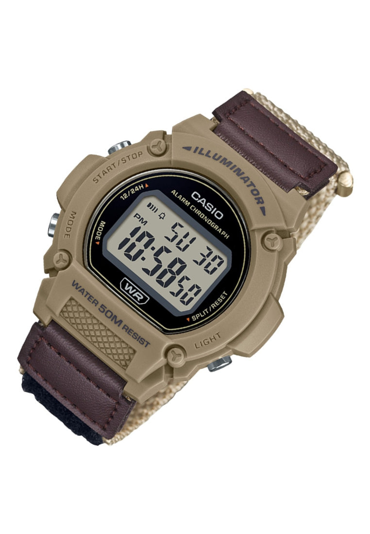 Casio W-219HB-5A Digital Nylon Strap Watch For Men-Watch Portal Philippines