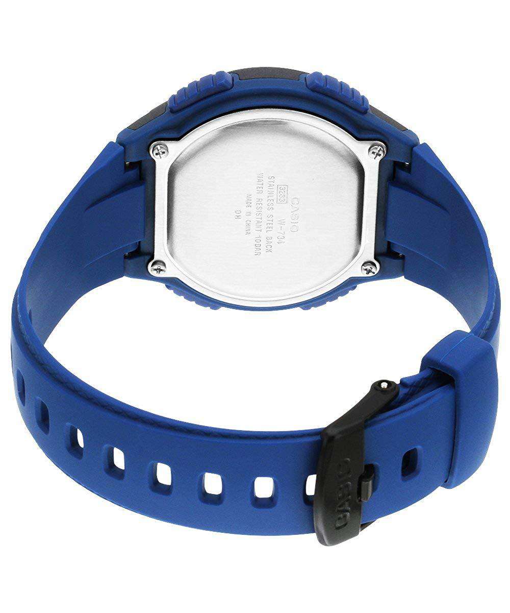 Casio W-734-2AV Blue Rubber Strap Sports Watch for Men-Watch Portal Philippines