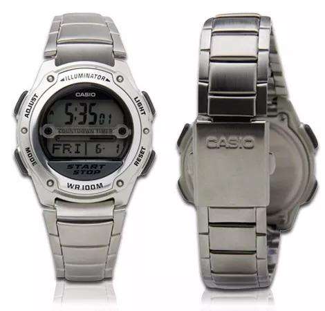 Casio W-756D-1AVDF Silver Stainless Watch for Men-Watch Portal Philippines