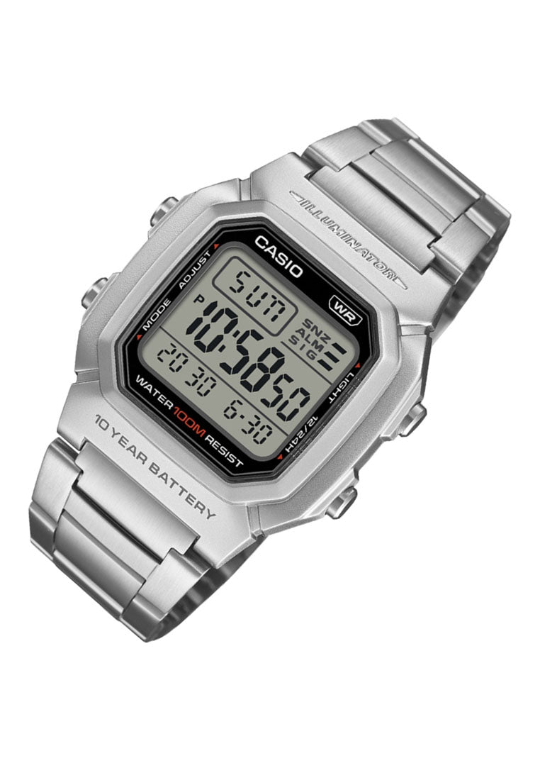 Casio W-800HD-1AVDF Stainless Steel Strap Digital Watch for Men-Watch Portal Philippines