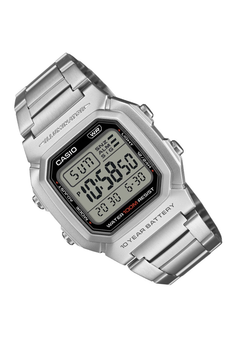 Casio W-800HD-1AVDF Stainless Steel Strap Digital Watch for Men-Watch Portal Philippines