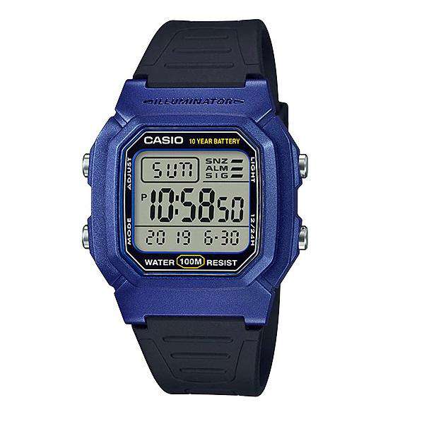 Casio W-800HM-2AVDF Black Resin Watch for Men and Women-Watch Portal Philippines