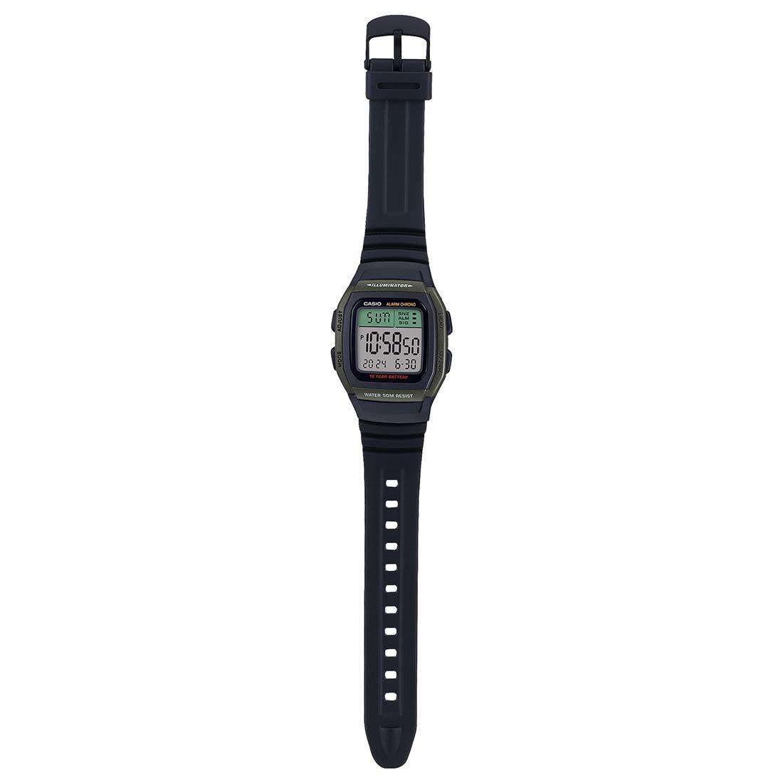 Casio W-96H-3AVDF Black Resin Watch for Men and Women-Watch Portal Philippines