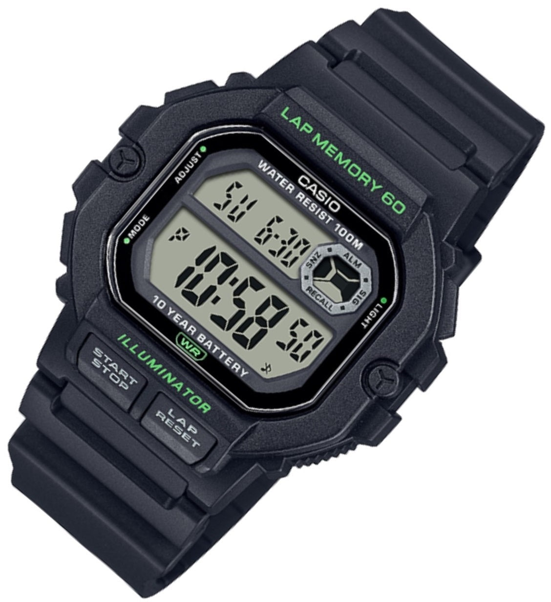 Men | Casio WS-1400H-1A Watch Resin for Black Watch Strap
