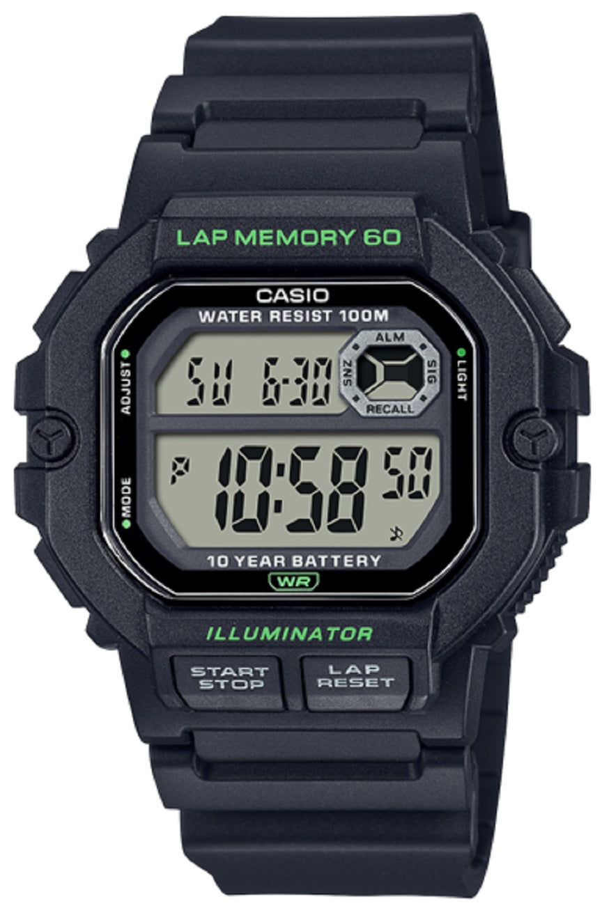 Casio WS-1400H-1A Black Resin Strap Watch for Men-Watch Portal Philippines