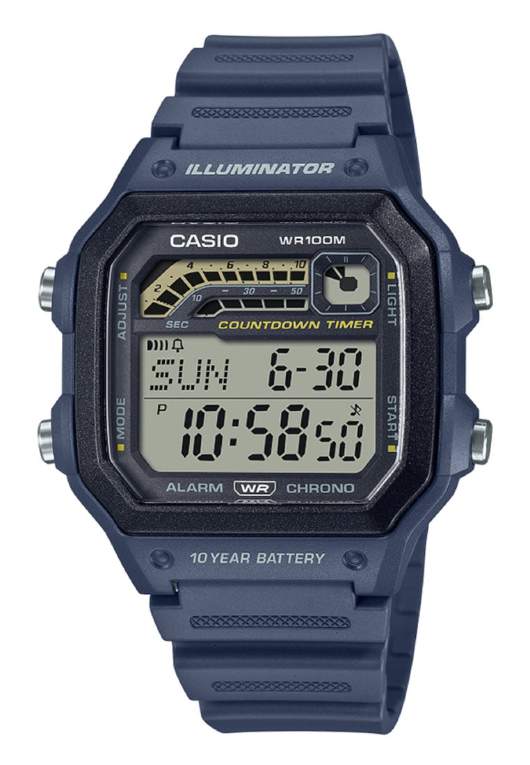 Casio WS-1600H-2A Digital Rubber Strap Watch For Men-Watch Portal Philippines