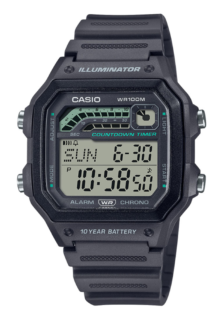 Casio WS-1600H-8A Digital Rubber Strap Watch For Men-Watch Portal Philippines