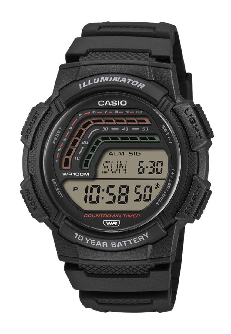 Casio WS-1800-1AVDF Digital Rubber Strap Watch For Men-Watch Portal Philippines