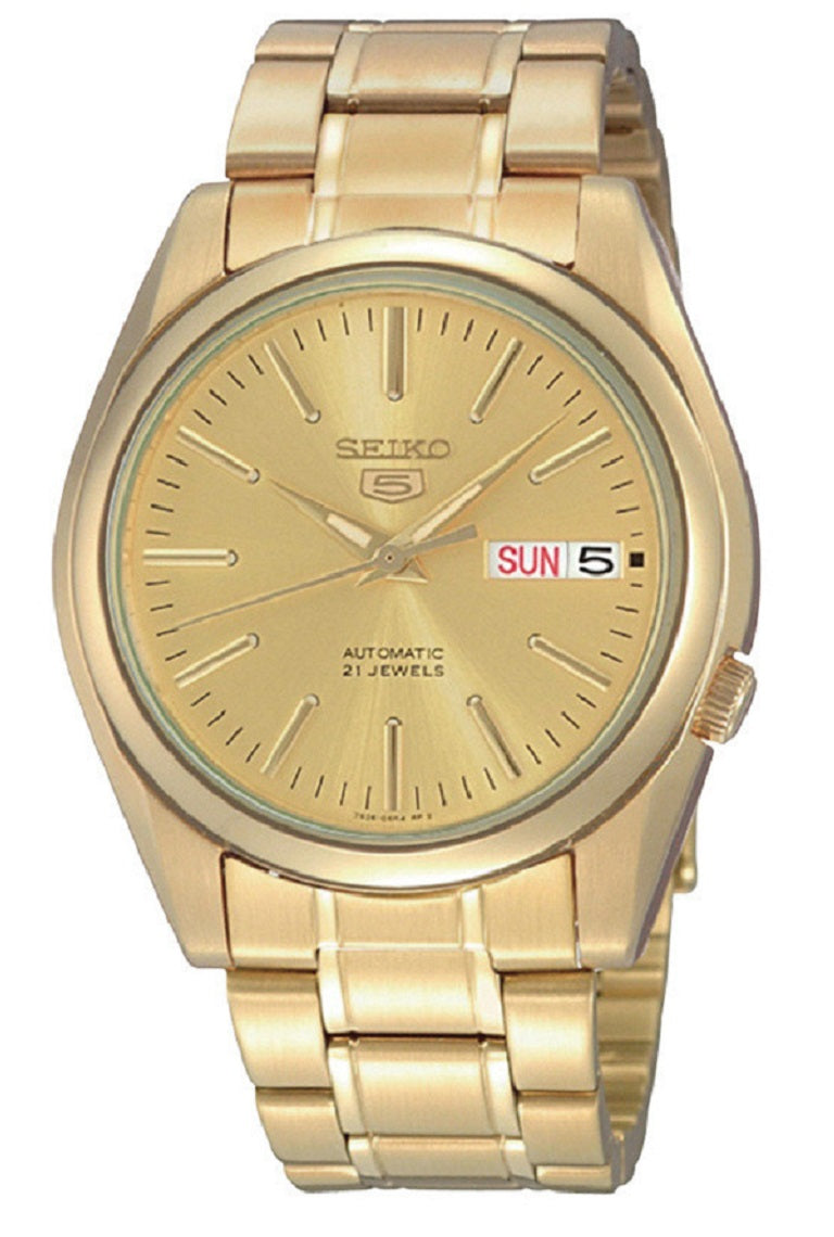 Seiko 5 SNKL48K1 Gold Stainless Automatic Watch Men-Watch Portal Philippines