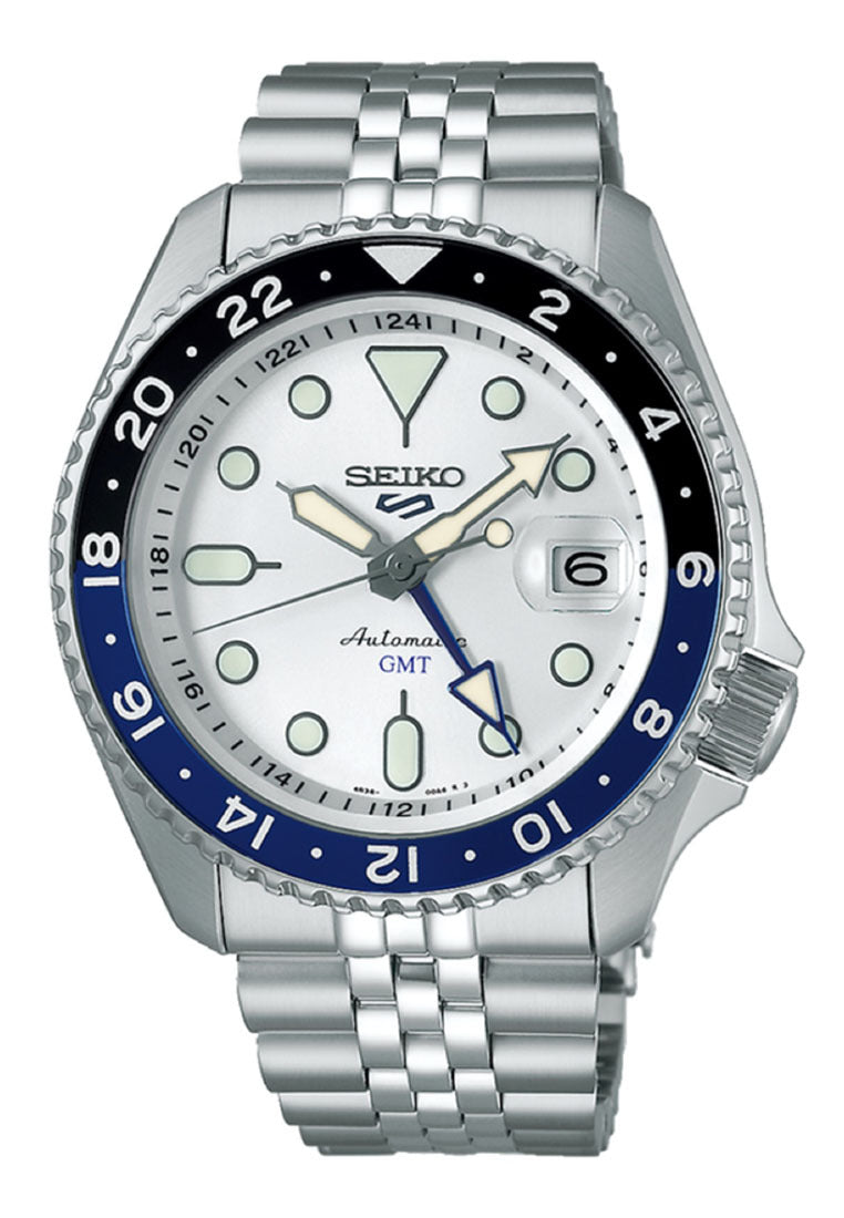 Seiko 5 Sports "Batman" SKX GMT Automatic Stainless Steel Strap Watch for Men SSK033K1-Watch Portal Philippines