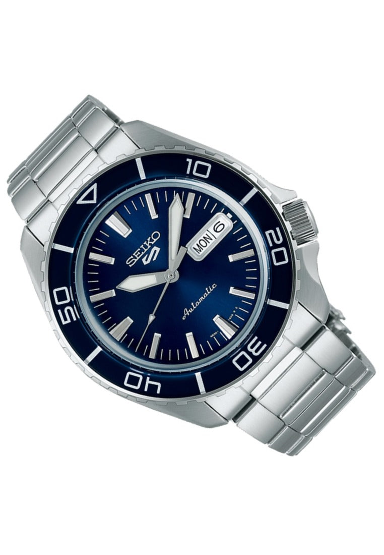 Seiko 5 Sports "SNZH5 Reissue Blue Fathoms" Automatic Stainless Steel Strap Watch for Men SRPK97K1-Watch Portal Philippines