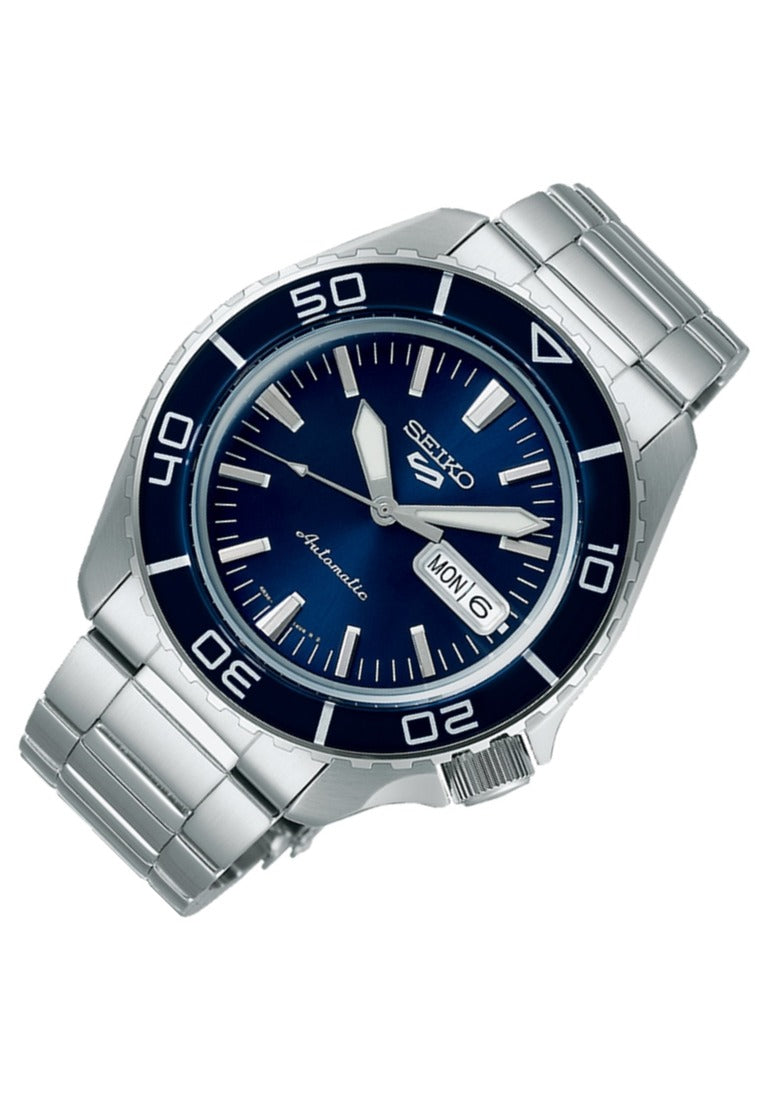 Seiko 5 Sports "SNZH5 Reissue Blue Fathoms" Automatic Stainless Steel Strap Watch for Men SRPK97K1-Watch Portal Philippines