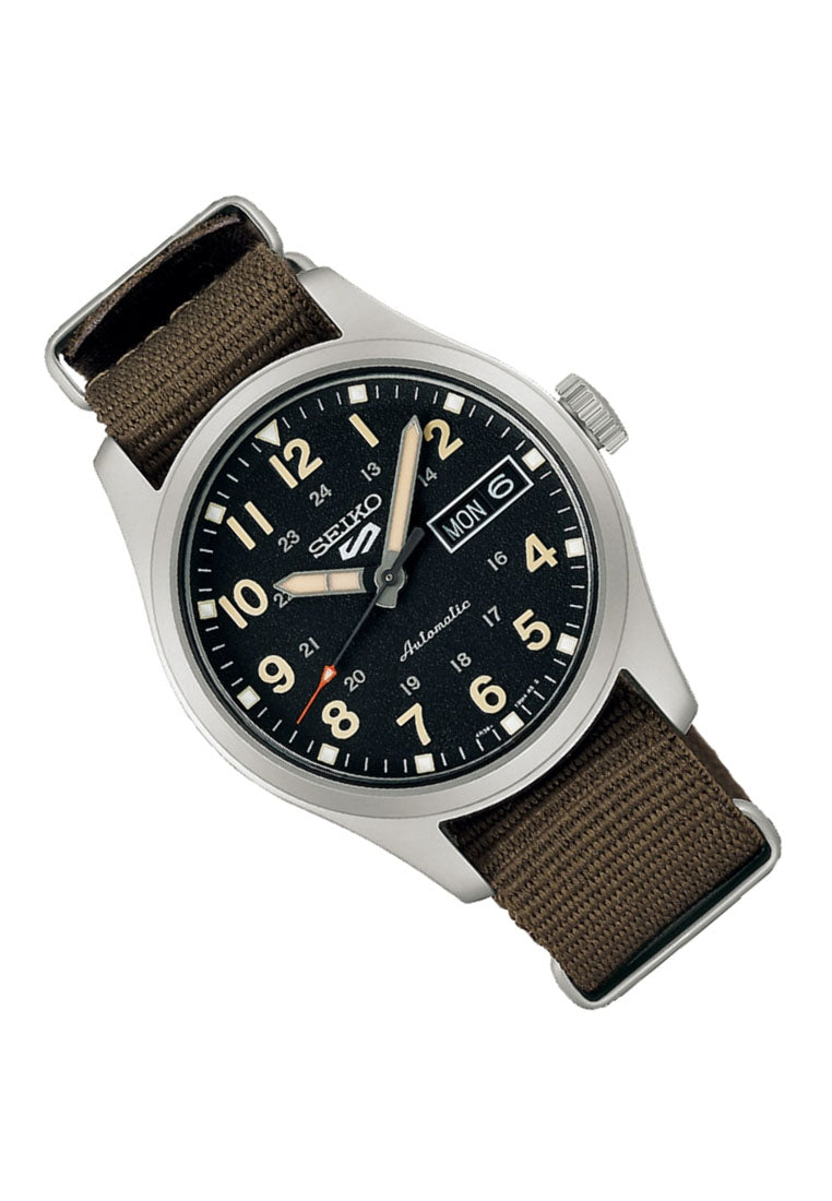 Seiko 5 Sports SRPJ85K1 Green Zone Midfield Sports Style Automatic Nylon Strap Watch for Men-Watch Portal Philippines