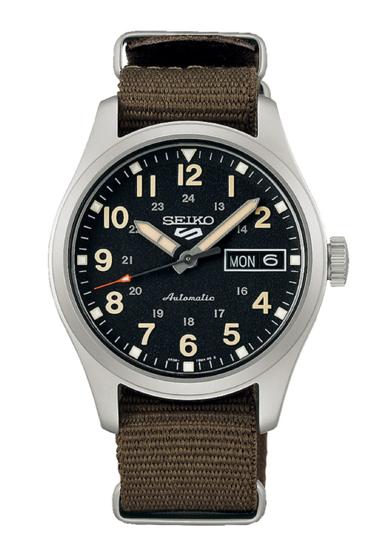 Seiko 5 Sports SRPJ85K1 Green Zone Midfield Sports Style Automatic Nylon Strap Watch for Men-Watch Portal Philippines