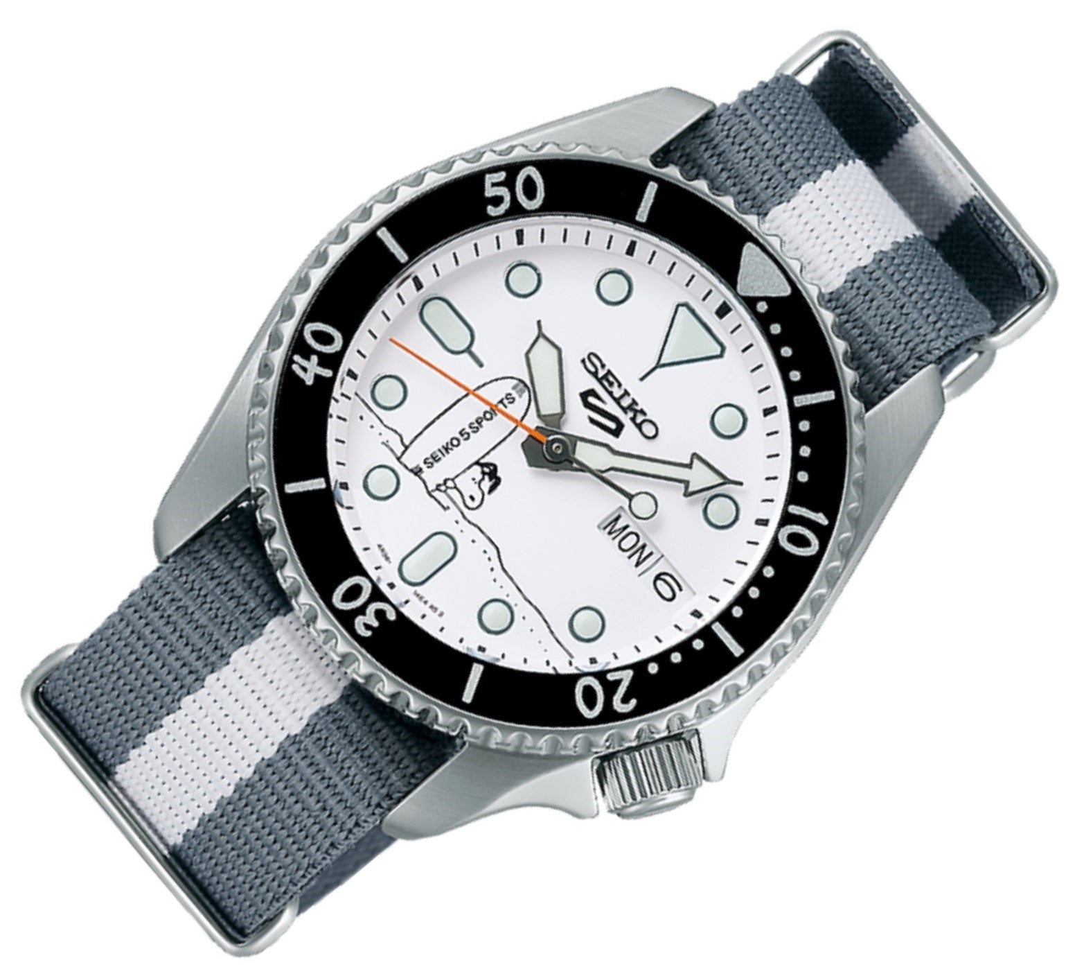 Seiko 5 Sports SRPK25K1 Snoopy Peanut Surfboard 55th Anniversary Limited Ed Automatic Watch for Men-Watch Portal Philippines