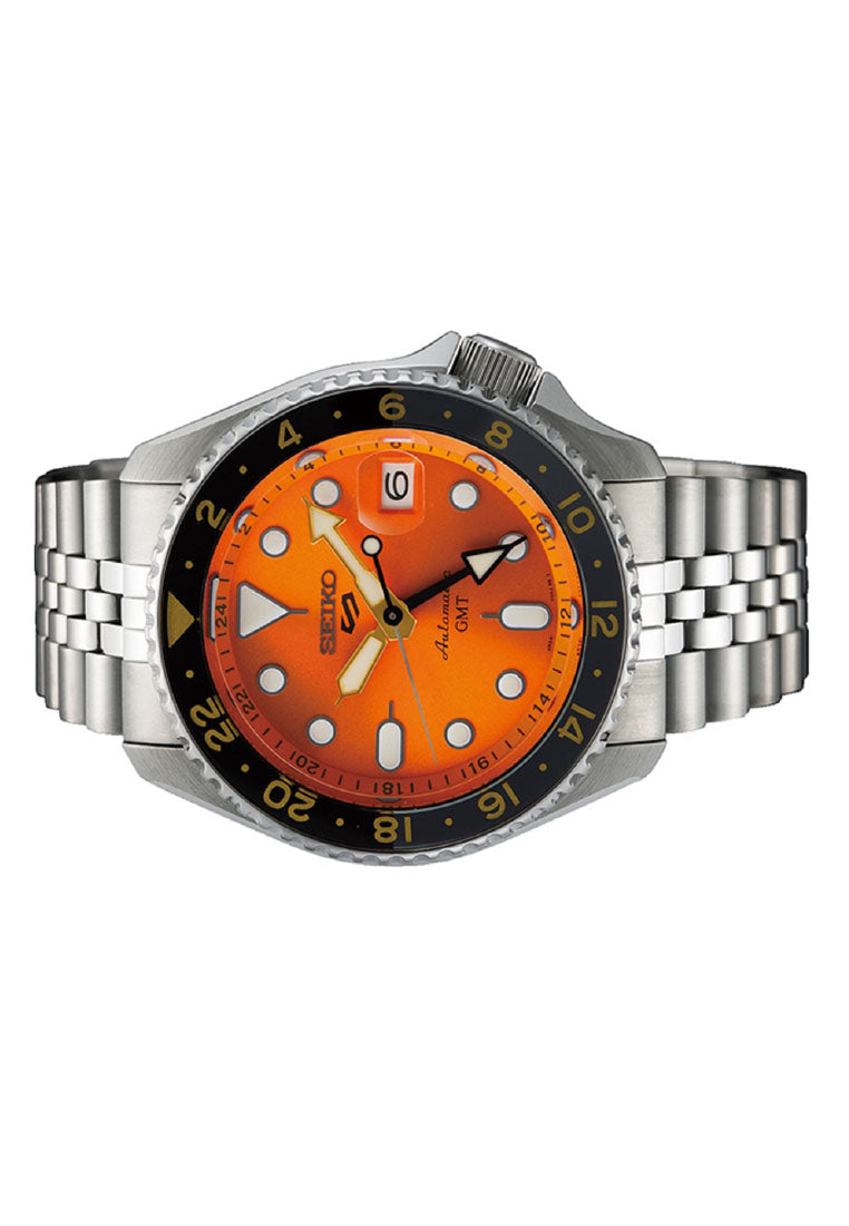 Seiko 5 Sports SSK005K1 Mikan Orange GMT Automatic Stainless Steel Watch for Men-Watch Portal Philippines