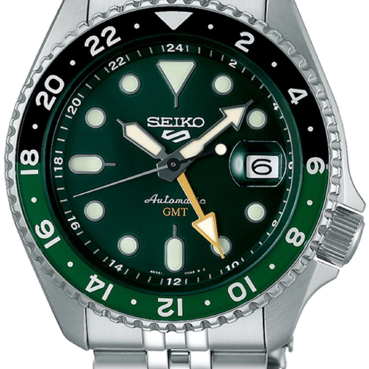 Seiko Sports SSK035K1 Green SKX GMT Automatic Watch