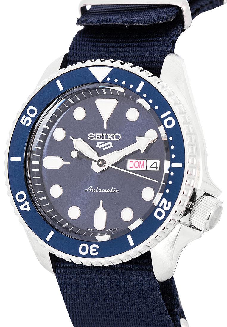 Seiko 5 SRPD51K2 Sports Blue Nylon Strap Automatic Watch for Men-Watch Portal Philippines