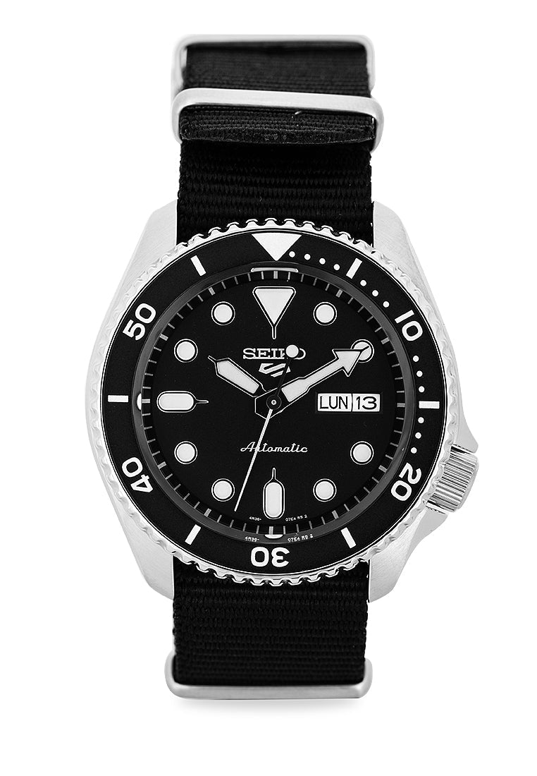 Seiko 5 SRPD55K3 Sports Black Nylon Strap Automatic Watch