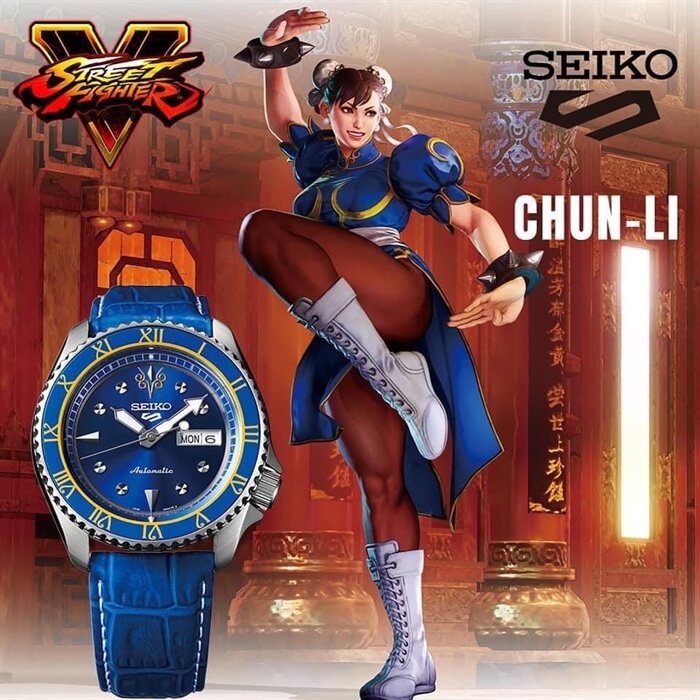 Seiko 5 SRPF17K1 Street Fighter "Chun Li" Automatic Watch for Men's-Watch Portal Philippines