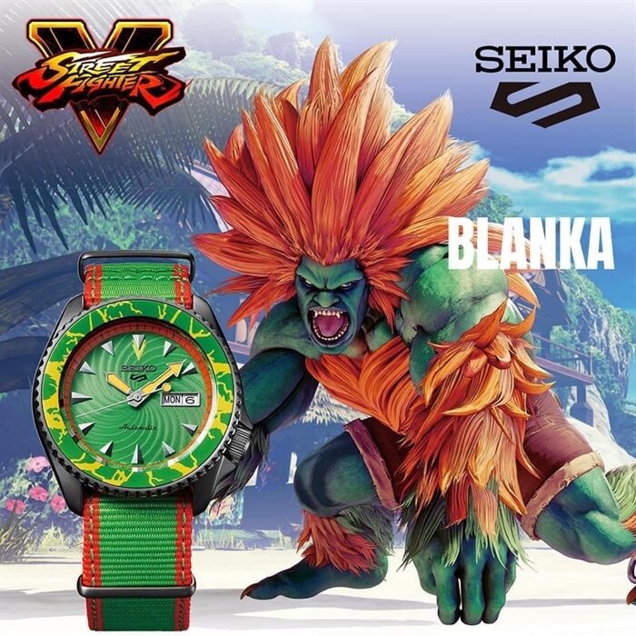 Seiko 5 SRPF23K1 Street Fighter "Blanka" Automatic Watch for Men's-Watch Portal Philippines