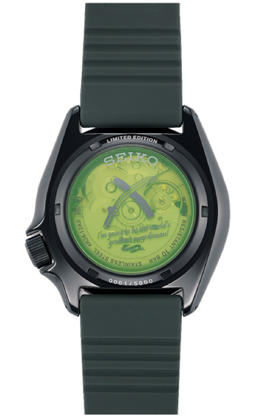 Seiko 5 SRPH67K1 Sports One Piece Zoro Limited Edition Automatic Watch Men-Watch Portal Philippines