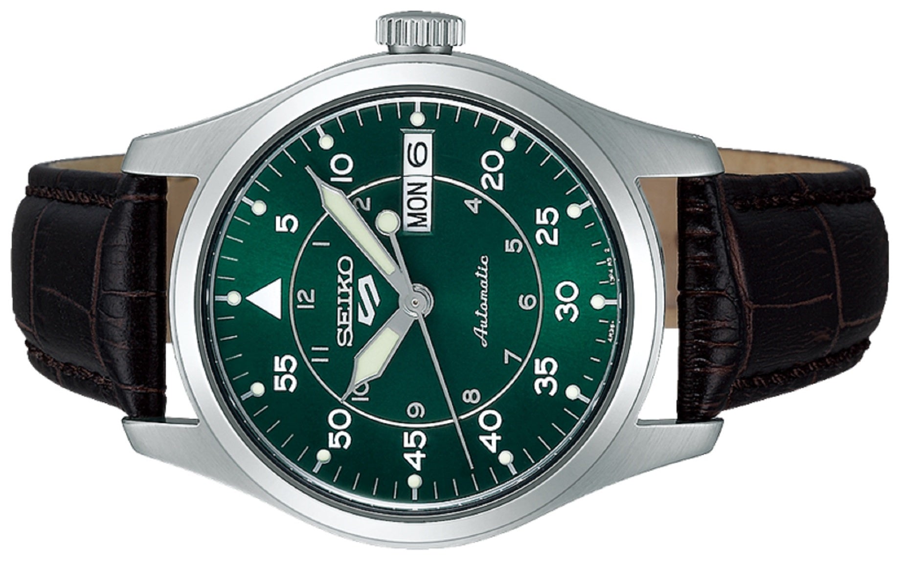 Seiko 5 SRPJ89K1 Sports Kelly Green Flieger Suit Style Automatic Watch for Men-Watch Portal Philippines